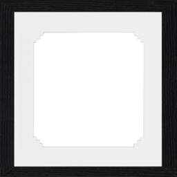 Black Photo Frame With Step Mounts, Wooden Effect - thumbnail 1