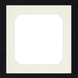 Black Photo Frame With Step Mounts, Wooden Effect - thumbnail 2