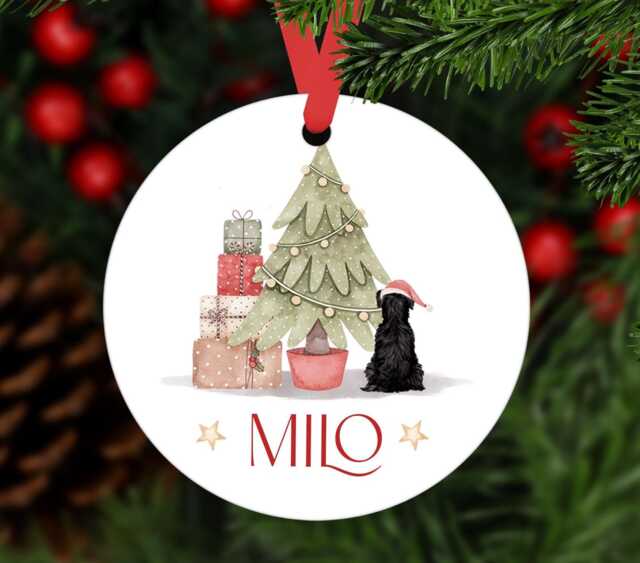 Personalised Dog Christmas Bauble, Tree Ornament, Decoration, Bauble - Multiple Breeds Available - image 1