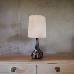 Hand Painted Touch Table Lamp Black & White Home Decor - thumbnail 4
