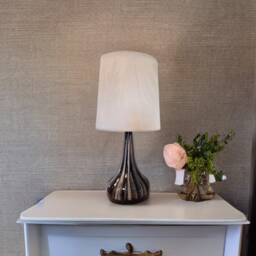 Hand Painted Touch Table Lamp Black & White Home Decor - thumbnail 1
