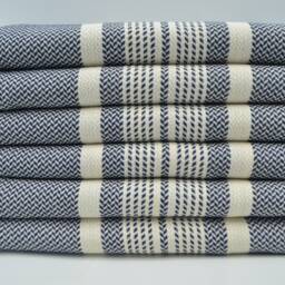 "Dark Navy Towel, Organic Towel, Peshtemal, Beach Towel, 40""x70" - thumbnail 2