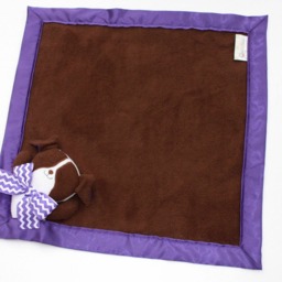 Hound Dog Security Blanket Customizable Baby Lovey With Satin - thumbnail 3