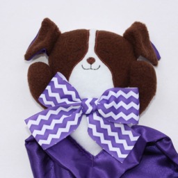 Hound Dog Security Blanket Customizable Baby Lovey With Satin - thumbnail 2