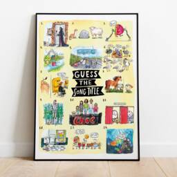 Guess The Song Title Print - Music Trivia Game, Pun Gifts - thumbnail 2