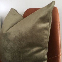 Designer Fabric Moss Green Velvet Pillow Cover Euro Sham 16 18 20 22 24 26 Cushion Nursery Extra Long Lumbar - thumbnail 3