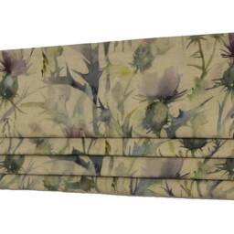 Voyage Decoration - Cirsium Damson/Natural Professionally Made Roman Blind - thumbnail 3