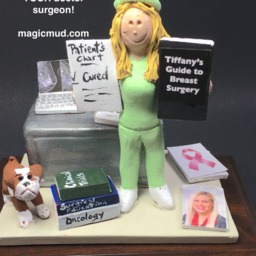 Female Physician Graduates Figurine, Graduation Gift - Custom Doctor Girl - thumbnail 3