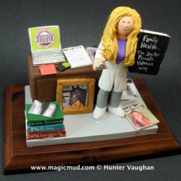 Female Physician Graduates Figurine, Graduation Gift - Custom Doctor Girl - thumbnail 2