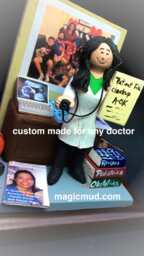 Female Physician Graduates Figurine, Graduation Gift - Custom Doctor Girl - thumbnail 1