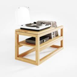 Vinyl Record Storage, Player Stand, Media Console Kunsst - thumbnail 3