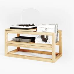 Vinyl Record Storage, Player Stand, Media Console Kunsst - thumbnail 4