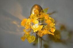 Handmade Resin Flower Bouquet Wall Light - Yellow Orange Bedside Lamp