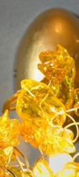 Handmade Resin Flower Bouquet Wall Light - Yellow Orange Bedside Lamp - thumbnail 3