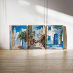 Set Of 3 Tunis Travel Posters, Tunisia Prints, Art, Islamic Wall Decor, Muslim Gift, Tunisian Gift - thumbnail 2