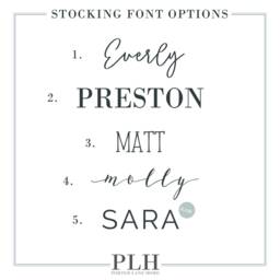 Personalized Linen Christmas Stocking - Neutral Customized Stockings Red Green Natural Greige White Black - thumbnail 4