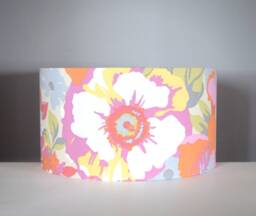 Flower Power Floral Lampshade With Gold Silver Or White Lining Option For Ceiling Lamp Base, 20cm To 50cm ??, Handmade By Vivid Shades - thumbnail 1