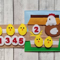 Felt Farm Busy Book Page Montessori Sensory Toy - 1-4 Year - thumbnail 3