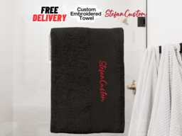 Personalised Embroidered Towel UK 550Gsm Ringspun Cotton Custom Logo Or Name