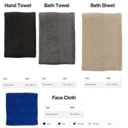 Personalised Embroidered Towel UK 550Gsm Ringspun Cotton Custom Logo Or Name - thumbnail 2