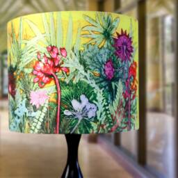Tropical Sunshine Lampshade, Ceiling Or Pendant Many Sizes Available, Light Shade For Table Lamp, Yellow & Pink Lampshade - thumbnail 2