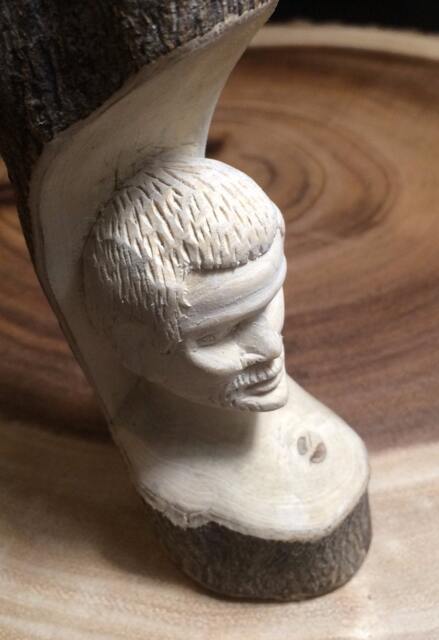 Man Wood Statue // Handmade One Man Figurine Sculpture Valentines Gift Idea For Him - image 1
