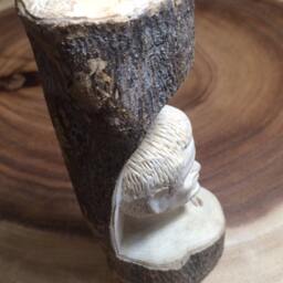 Man Wood Statue // Handmade One Man Figurine Sculpture Valentines Gift Idea For Him - thumbnail 4