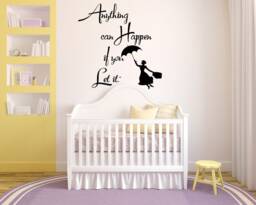 Mary Poppins Quote Wall Decal Nursery Cartoon Art 32Mp - thumbnail 1