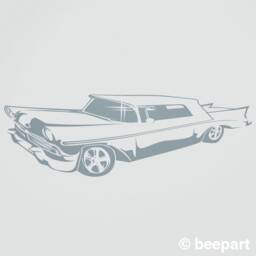 Lowrider Car Wall Decal - Classic Muscle Garage Art - thumbnail 3