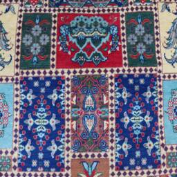 3x10 Ft Runner Rug, Top Quality Afghan Veg Dyes Hand Knotted Wool Navy Blue Green Beige Red, Floral Oriental Hallway - thumbnail 3