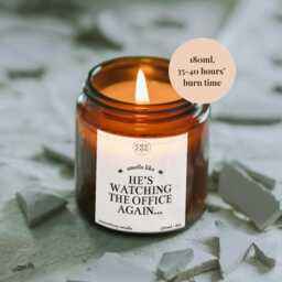 Watching The Office Again Candle, Tv Show Gifts, Funny Candle For Him, Pop Culture Gifts - thumbnail 3