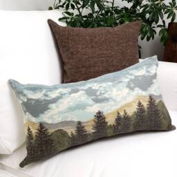 Nature Pillowcase.trees Pillow Cover.scenery Pillow. Christmas Trees Earthday Decor. Lumbar Eco Style Wildlife - thumbnail 3