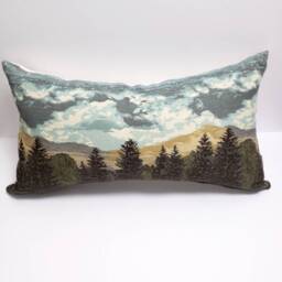 Nature Pillowcase.trees Pillow Cover.scenery Pillow. Christmas Trees Earthday Decor. Lumbar Eco Style Wildlife - thumbnail 2