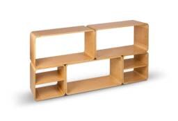 Wooden Sideboard Cabinet Bookcase Bookshelf 160x80x30 cm Scleica Modular System Japandi Mid Century Modern Free Shipping