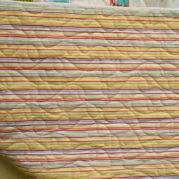 "Handmade Twin Size Quilt Colorful Cotton Bed Throw - 66"" X 75" - thumbnail 3