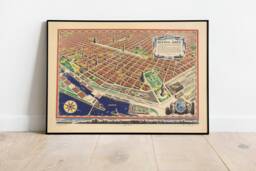 1950 Buenos Aires Map Print Vintage City Wall Art - thumbnail 1