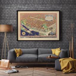1950 Buenos Aires Map Print Vintage City Wall Art - thumbnail 2