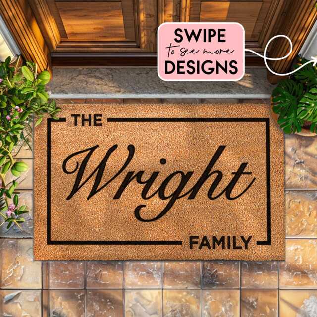 Engagement Gift - Wedding For Couple Family Name Personalized Doormat Custom Rug Welcome Names - image 1