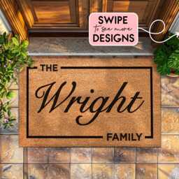 Engagement Gift - Wedding For Couple Family Name Personalized Doormat Custom Rug Welcome Names - thumbnail 1