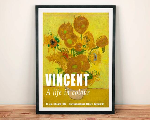 Vincent Van Gogh Poster Sunflowers Art Gallery Exhibition Print - image 1