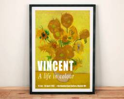 Vincent Van Gogh Poster Sunflowers Art Gallery Exhibition Print - thumbnail 1