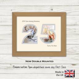 25Th Photo Frame Anniversary Number Silver Wedding Special Gift 9x7-1191F By Photos in A Word - thumbnail 1