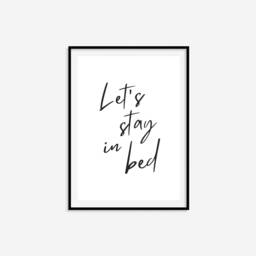 Let's Stay in Bed Print - Bedroom Prints, Retro Wall Art, Minimal Bold Print, Decor, Homeware, Style, Boho Prints - thumbnail 3