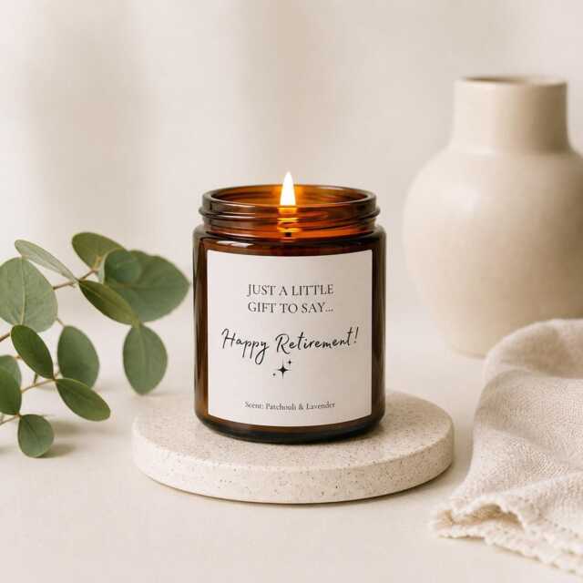 Retirement Candle Gift For Her - Happy Coworker Leaving New Chapter - image 1