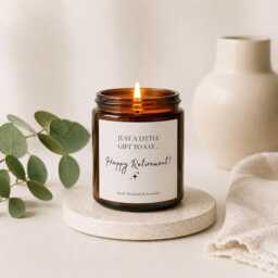 Retirement Candle Gift For Her - Happy Coworker Leaving New Chapter - thumbnail 1