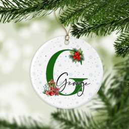 Personalised Ceramic Tree Ornament For Christmas With Name, Keepsake Gift, Bauble Hanging Decoration - thumbnail 3