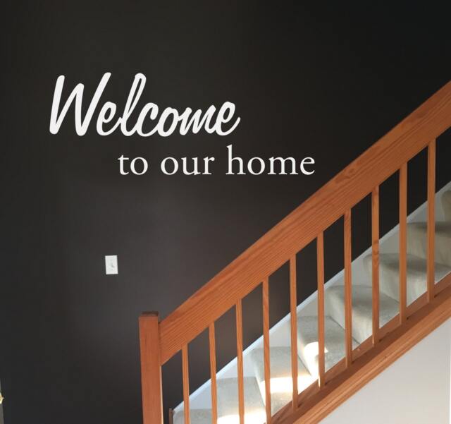 Home Welcome Sign, To Our Wall Decal Decor, Entrance Decor Ideas - image 1