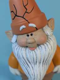 Ceramic Garden Gnome Statue, Cute Gnome With A Flower Pot Hat, Yard Art Garden