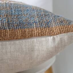"Brown Tribal Hemp Hand Woven Natural Dye Color Pillow Cover 14"" X 24" - thumbnail 3