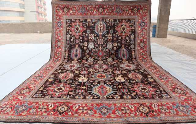 7'2x10'4 Ft Afghan New Mamluk Design Area Rug, Luxury Farmhouse Rug - Handmade Medallion Wool Bedroom Livingroom Office D??cor - image 1